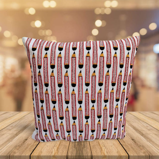 Hand embroidered cushion cover