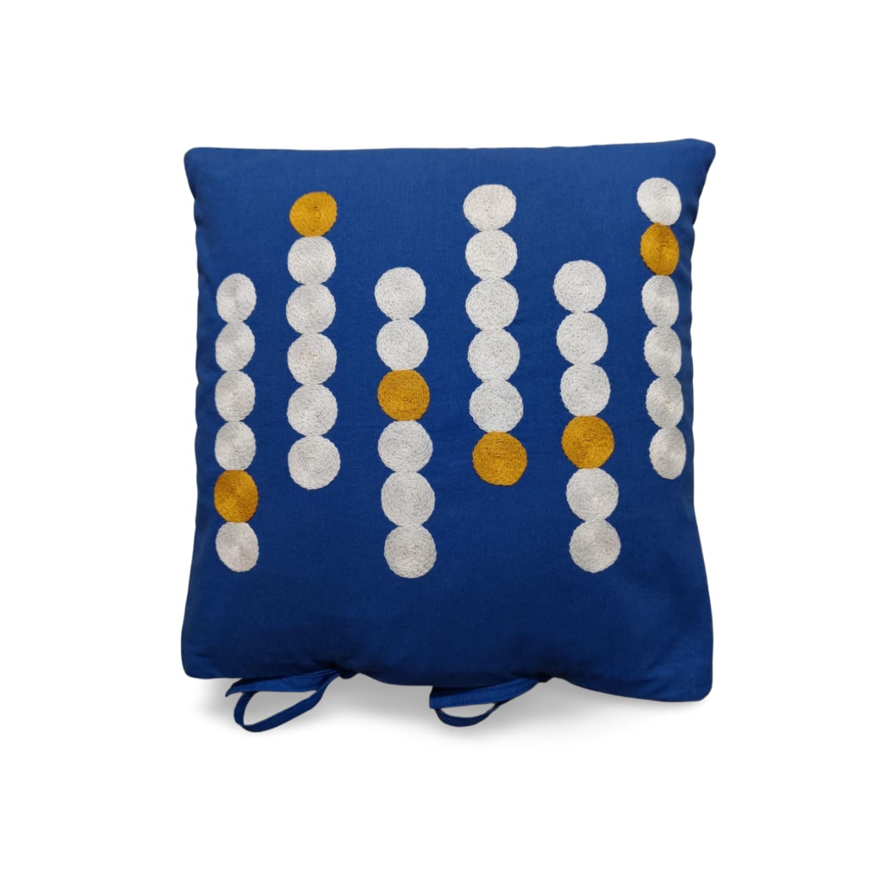 Hand embroidered cushion cover