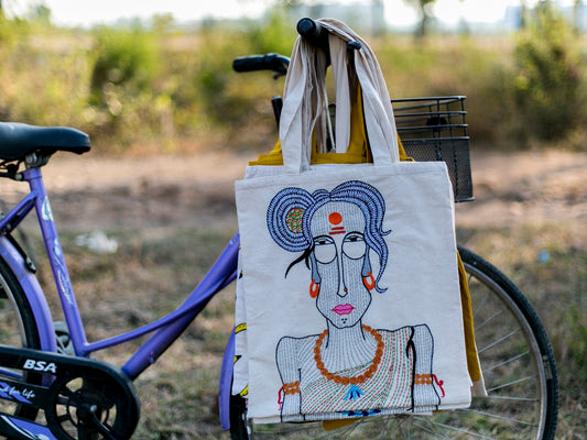 Hand embroidered Tote bag