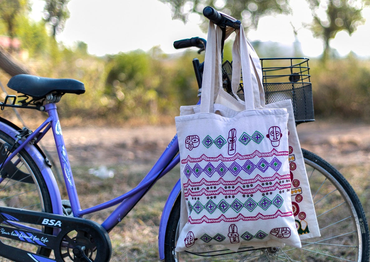 Hand embroidered Tote bag