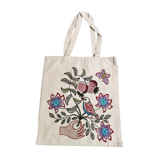 Hand embroidered Tote bag