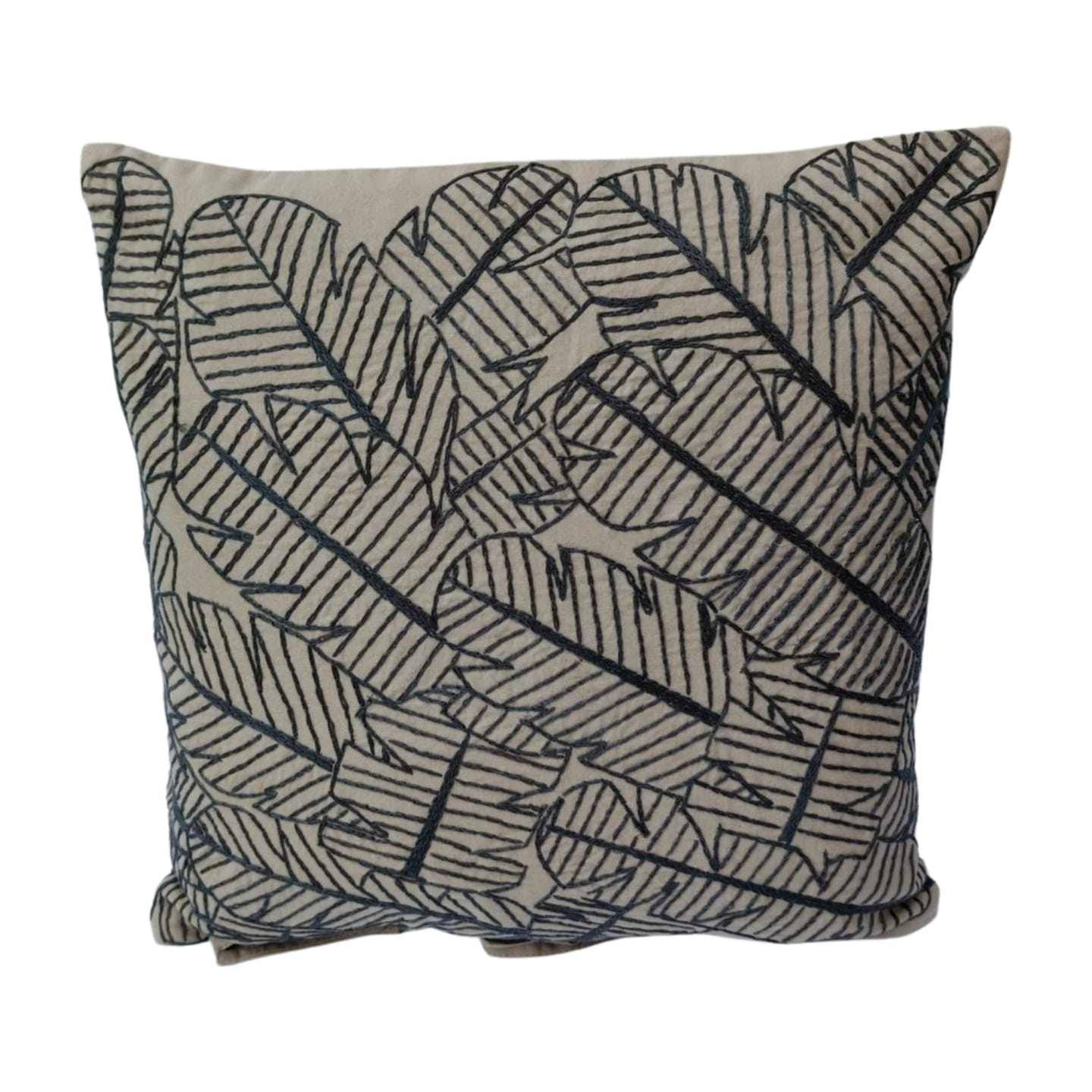 Hand embroidered cushion cover