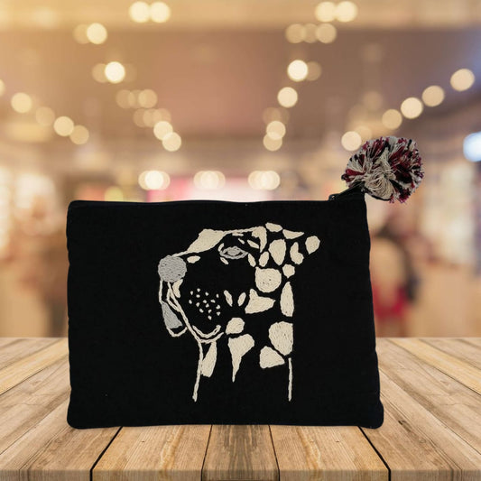 Hand Embroidered Zipper Purse