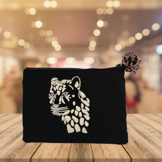 Hand Embroidered Zipper Purse