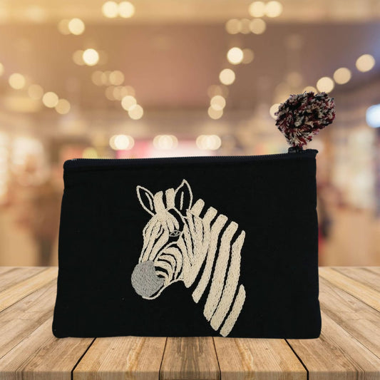 Hand Embroidered Zipper Purse